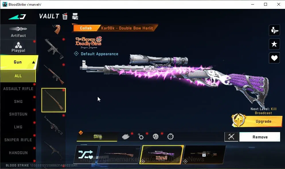 Blood Strike Accounts ASIA|3 ULTRA[SPIKE,M82 Lv5,INP-9 Lv2]|Collab 7DS[Q image 12