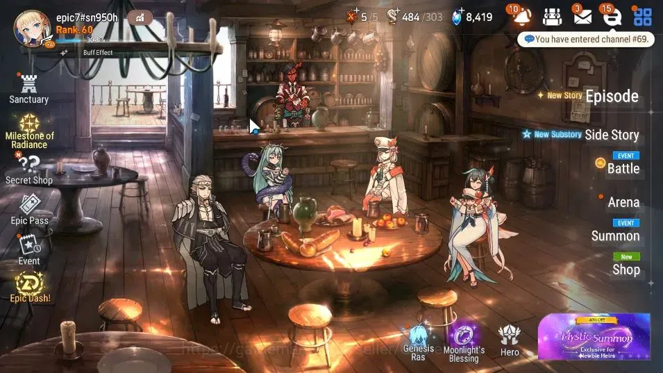 Epic Seven Accounts GLOBAL|UnVerif|9 ML(LOTScales,Salome,ZIO,Etc)+PByB image 1