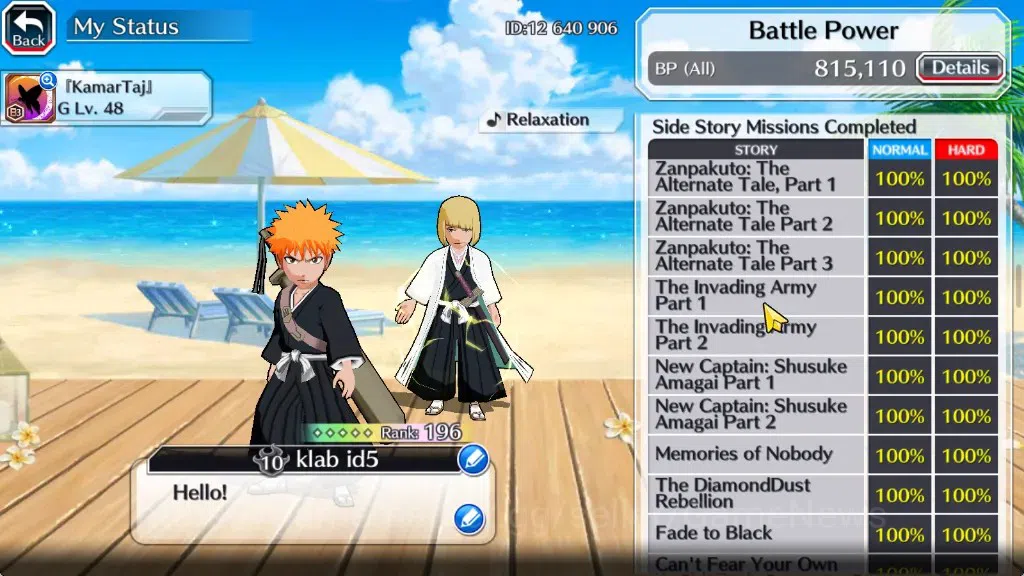 Bleach: Brave Souls Accounts Starter [GLOBAL]|56K Orb|DT Ichigo,TYBW26 Kenpachi,Yachiru,SantaSociety Giselle,TYBW25 6