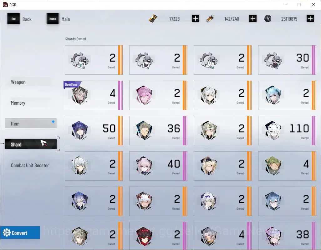 Punishing: Gray Raven Accounts Mid-Game Asia|Lv 94|77K BC,17K YC,3K BlueC|SSS Secator,SS Epitaph,SSS Daybreak,S Shukra,S 10