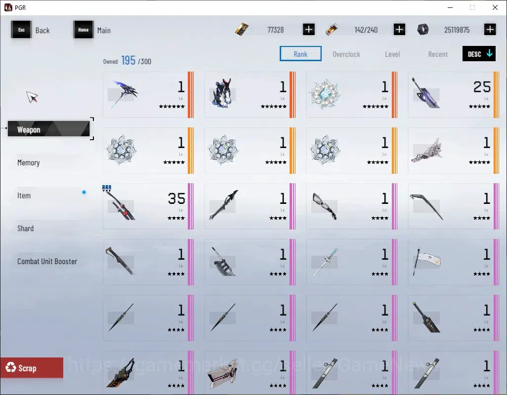 Punishing: Gray Raven Accounts Mid-Game Asia|Lv 94|77K BC,17K YC,3K BlueC|SSS Secator,SS Epitaph,SSS Daybreak,S Shukra,S 7