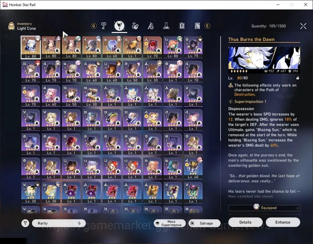 Honkai Star Rail Accounts Asia|TL 68|12 Limited|[Phainon,The Herta,Archer]+S image 6