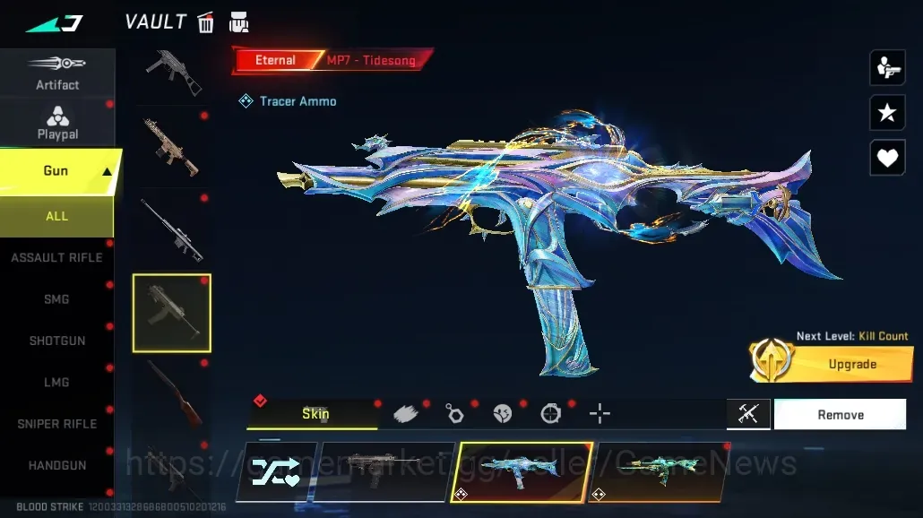 Blood Strike Accounts Collab Skin Asia|ETERNAL MP7 Tidesong Lv3|Collab TokRev Katana,Byakuya,EVA-02,Female Titan|30 Ultra 1