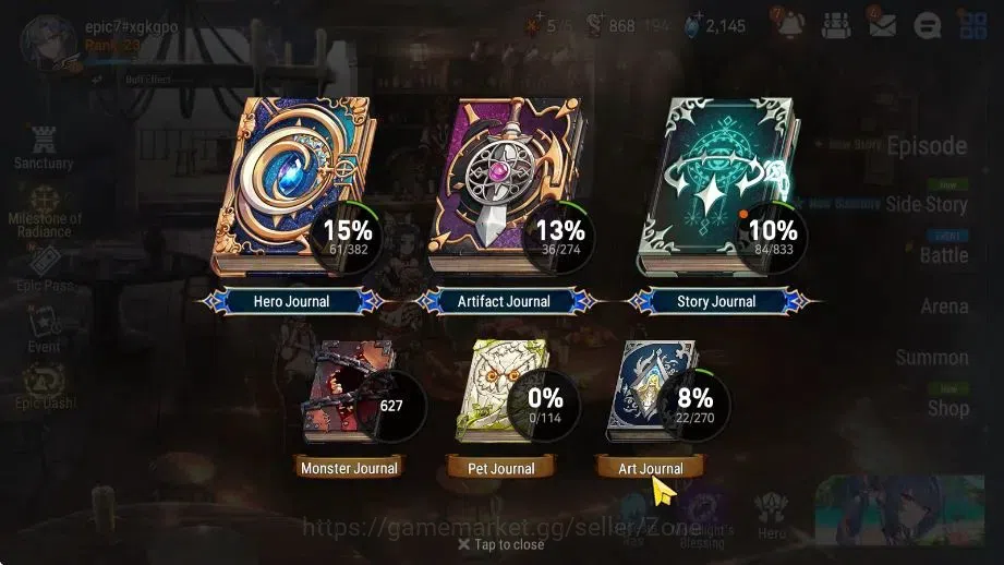 Epic Seven Accounts Starter Global|Starter New Era 2ML (R&L, SECeline)|PoH, Bless, Theater ON|Stove Unverif(ES714Z) 11