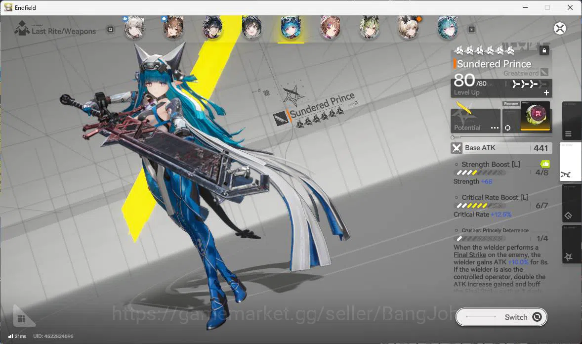 Arknights: Endfield Accounts ASIA | LVL 59, Tangtang sign, Gilberta sign, Last image 10