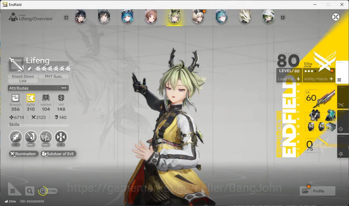 Arknights: Endfield Accounts ASIA | LVL 59, Tangtang sign, Gilberta sign, Last image 13