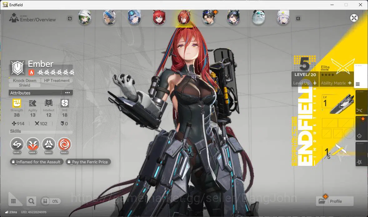 Arknights: Endfield Accounts ASIA | LVL 59, Tangtang sign, Gilberta sign, Last image 15
