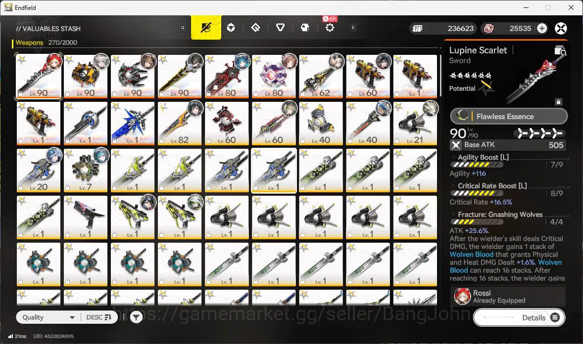 Arknights: Endfield Accounts ASIA | LVL 59, Tangtang sign, Gilberta sign, Last image 17