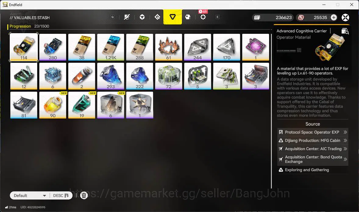 Arknights: Endfield Accounts ASIA | LVL 59, Tangtang sign, Gilberta sign, Last image 20