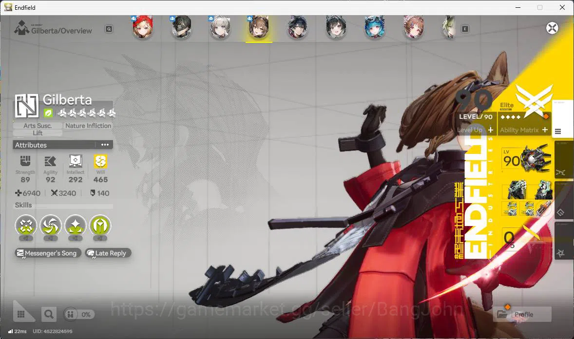 Arknights: Endfield Accounts ASIA | LVL 59, Tangtang sign, Gilberta sign, Last image 7