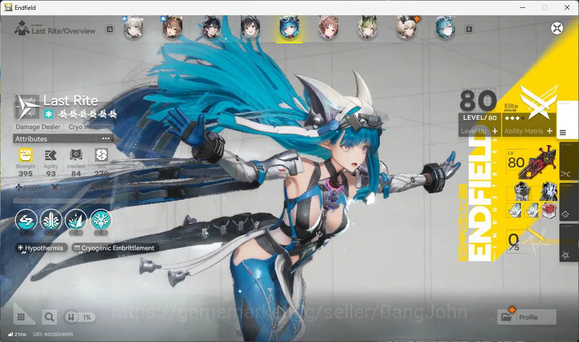 Arknights: Endfield Accounts ASIA | LVL 59, Tangtang sign, Gilberta sign, Last image 9