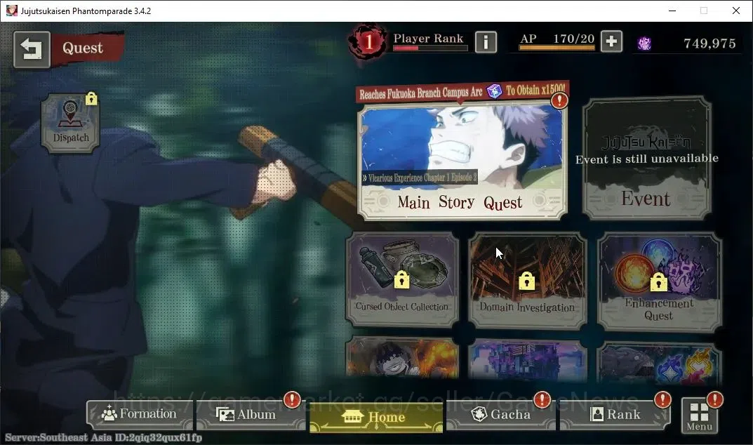 Jujutsu Kaisen: Phantom Parade Accounts SEA |PR 1|9 SSR 2 Limited|Awakened Gojo,Entrusted image 11