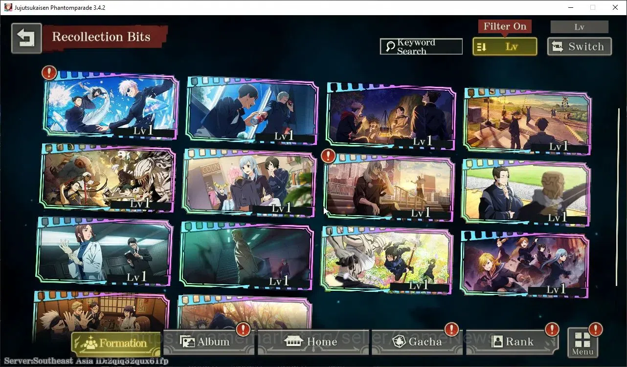 Jujutsu Kaisen: Phantom Parade Accounts SEA |PR 1|9 SSR 2 Limited|Awakened Gojo,Entrusted image 4