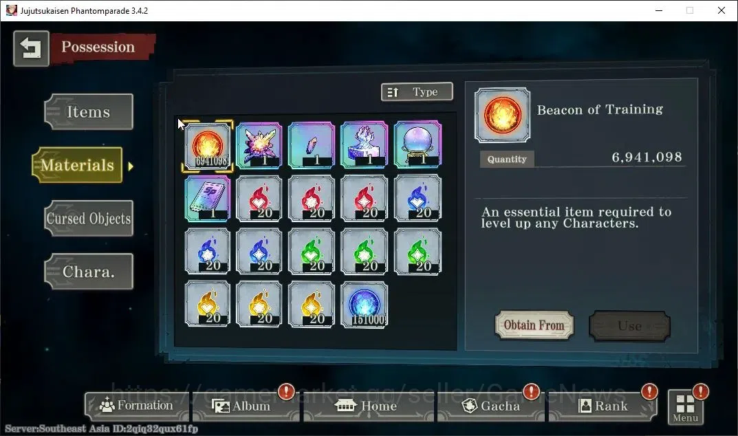 Jujutsu Kaisen: Phantom Parade Accounts SEA |PR 1|9 SSR 2 Limited|Awakened Gojo,Entrusted image 8