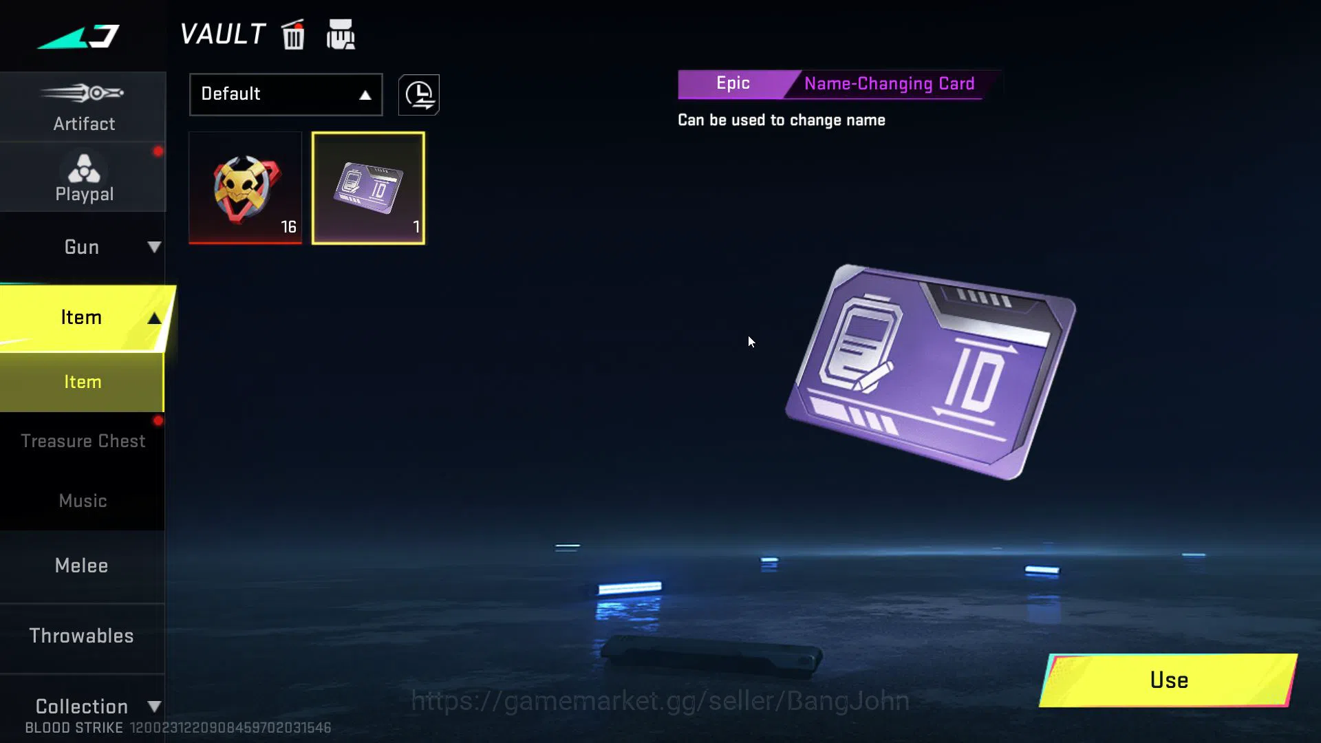 Blood Strike Accounts Others Collab Ethan | Ultra Katar | Change Name Card | Log Netease  ~BS304B 5