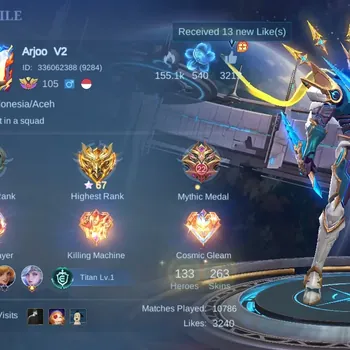 Mobile Legends: Bang Bang Accounts Collector Global|263S|Renowned|LEGEND Gusion,KINSHIN Lancelot, Annual Kagura,Zodiac