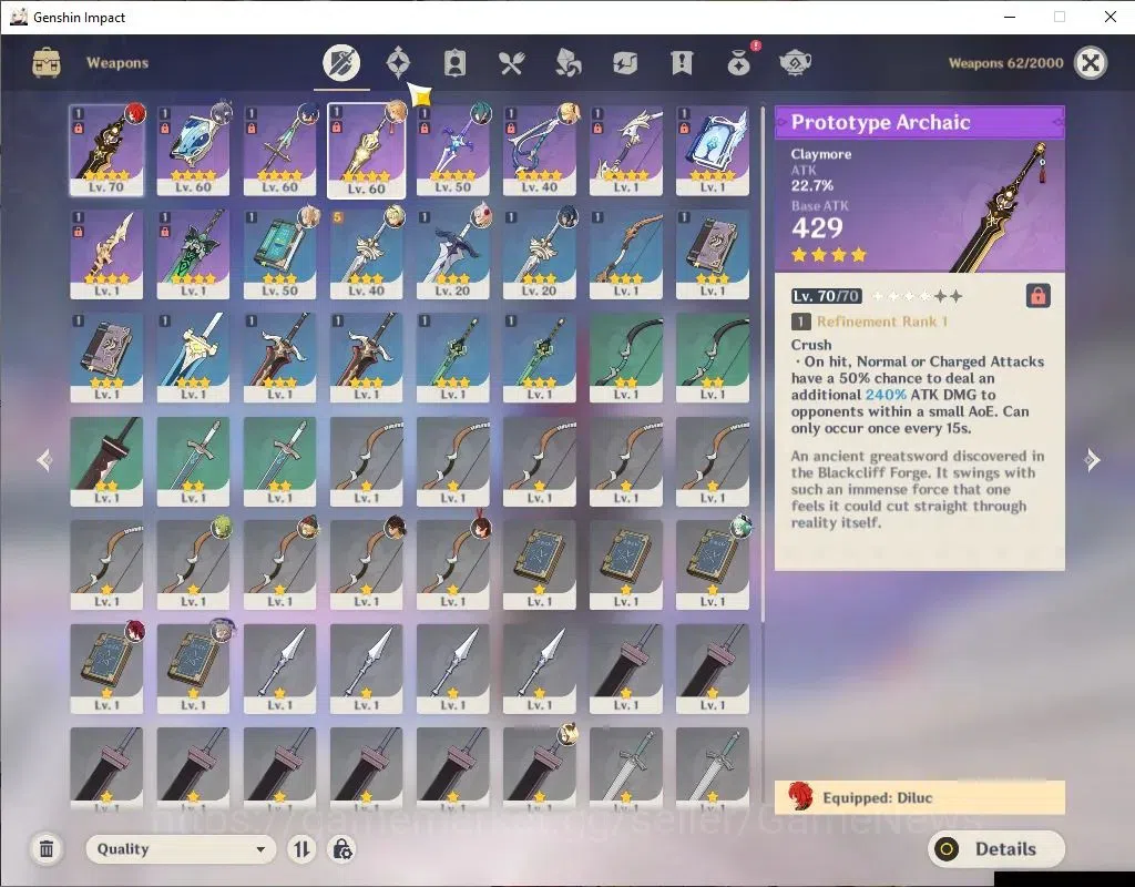 Genshin Impact Accounts ASIA|AR 38|1 Limit+18(*4Character)| Lauma |McMale| image 5