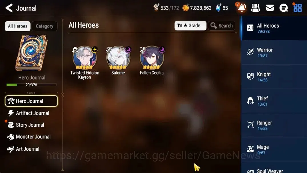 Epic Seven Accounts GLOBAL UNVERIF|New Era|3 ML(TE Kayron,Salome,Falle image 6