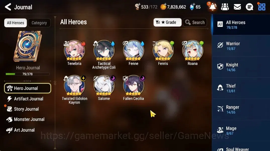 Epic Seven Accounts GLOBAL UNVERIF|New Era|3 ML(TE Kayron,Salome,Falle image 7
