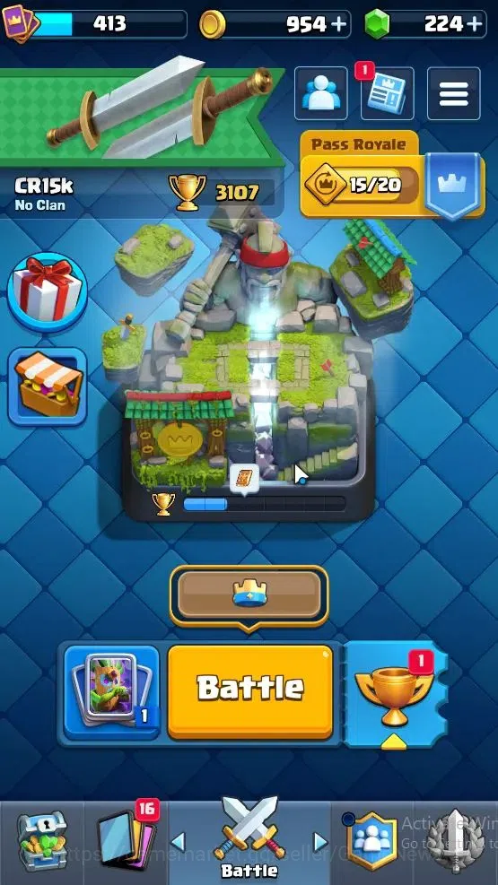 Clash Royale Accounts Lv 413|Trophy 3107|KTL 10|Card 52/121|1 Hero 4 EVO image 1