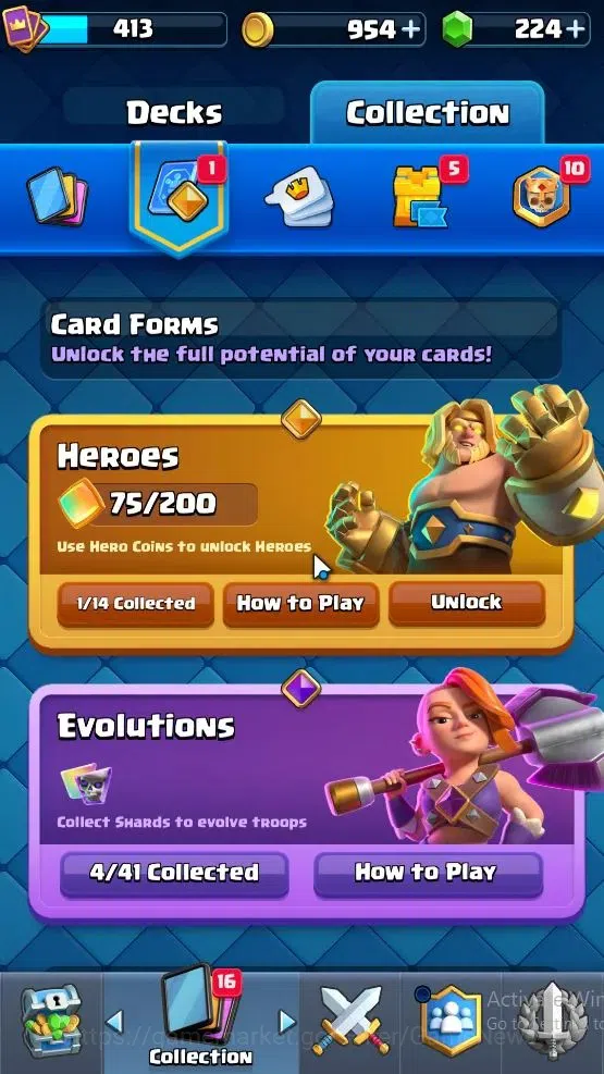 Clash Royale Accounts Lv 413|Trophy 3107|KTL 10|Card 52/121|1 Hero 4 EVO image 5