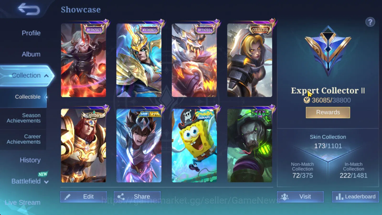 Mobile Legends: Bang Bang Accounts Hero 127|Skin 173|High Glory 76|CC Nata,LB Tigreal image 17