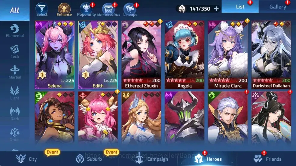 Mobile Legends: Adventure Accounts Global | LV 97 | 13653K Power | Camp 50-4 | VIP 8 image 3