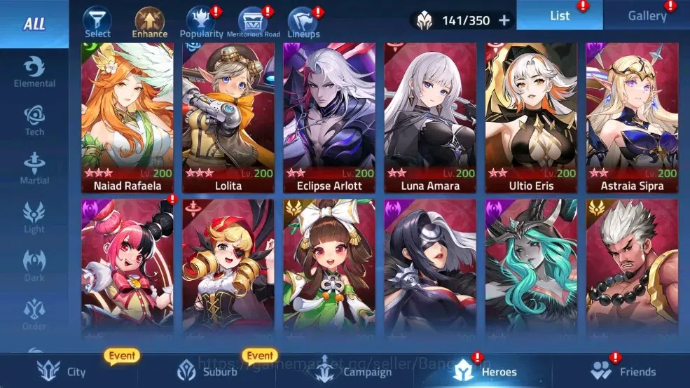 Mobile Legends: Adventure Accounts Global | LV 97 | 13653K Power | Camp 50-4 | VIP 8 image 4
