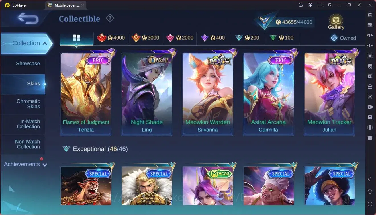 Mobile Legends: Bang Bang Accounts GLOBAL Hero 132 Skin 205|CC Natalia|Meowkin Hunter image 3