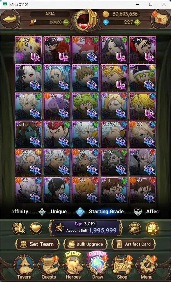 The Seven Deadly Sins: Grand Cross Accounts GLOBAL | 1,9M CC | 227 DM | UR Mesis Max, Menor 2/ image 4