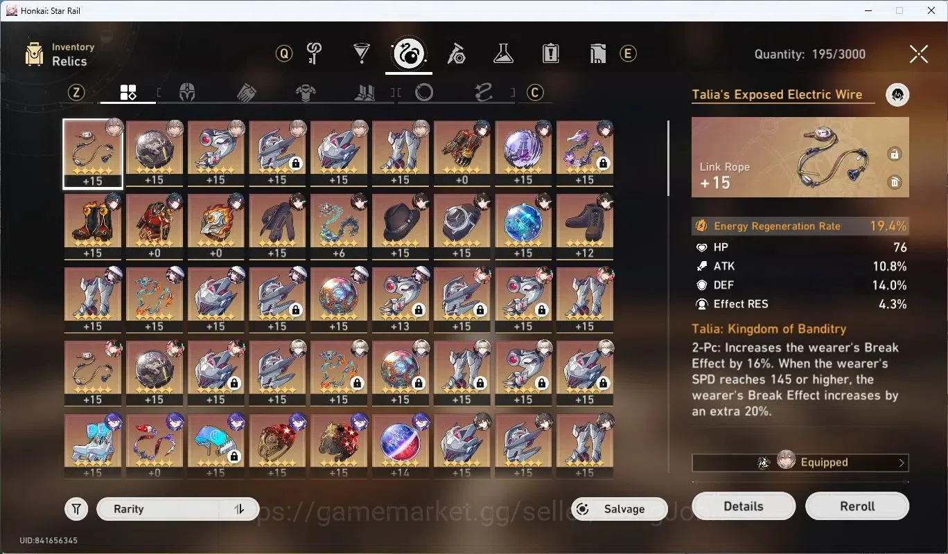 Honkai Star Rail Accounts Asia | TL67|Firefly Lv80, Dahlia Lv80, Valmoonica image 10