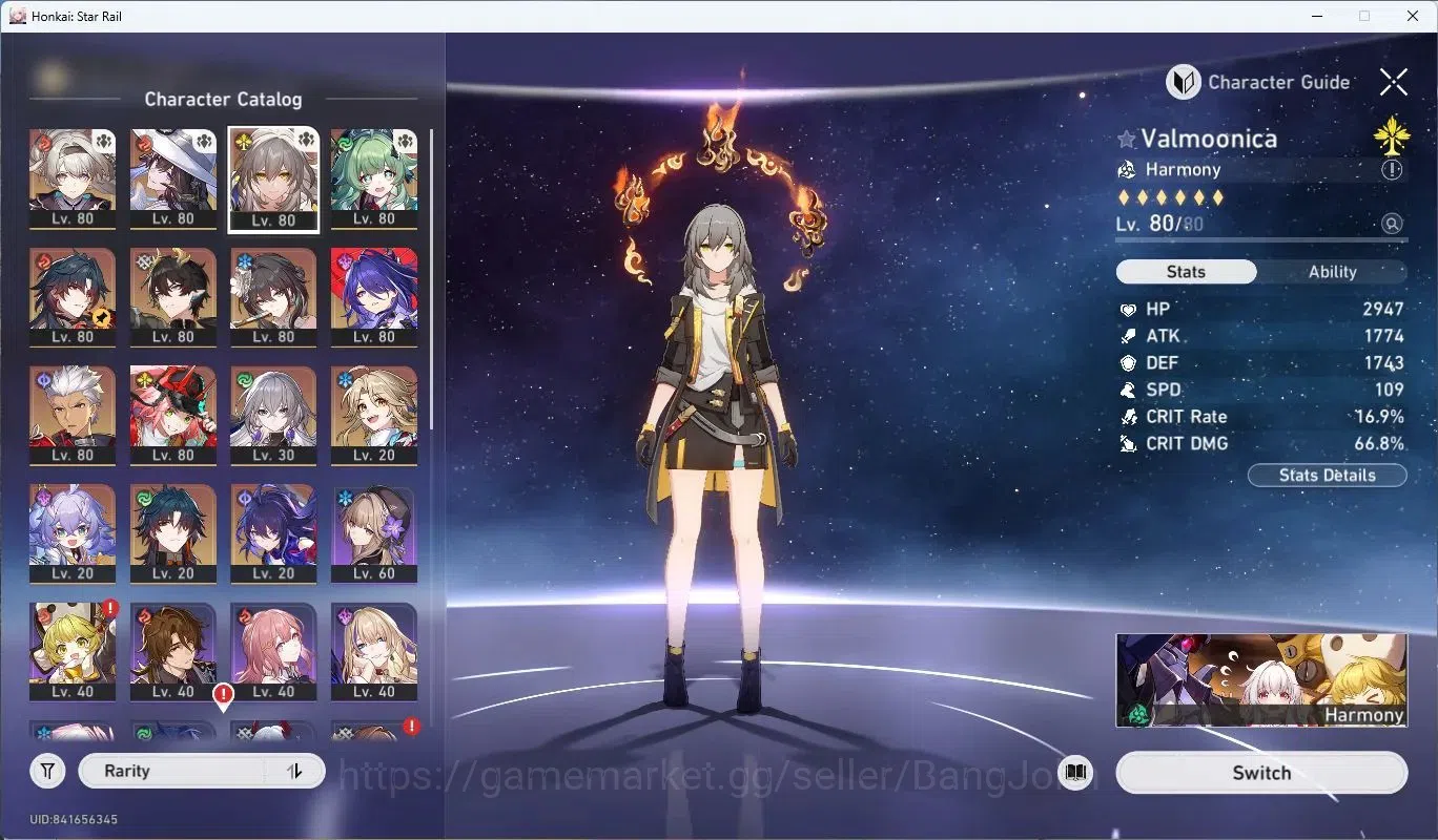 Honkai Star Rail Accounts Asia | TL67|Firefly Lv80, Dahlia Lv80, Valmoonica image 6