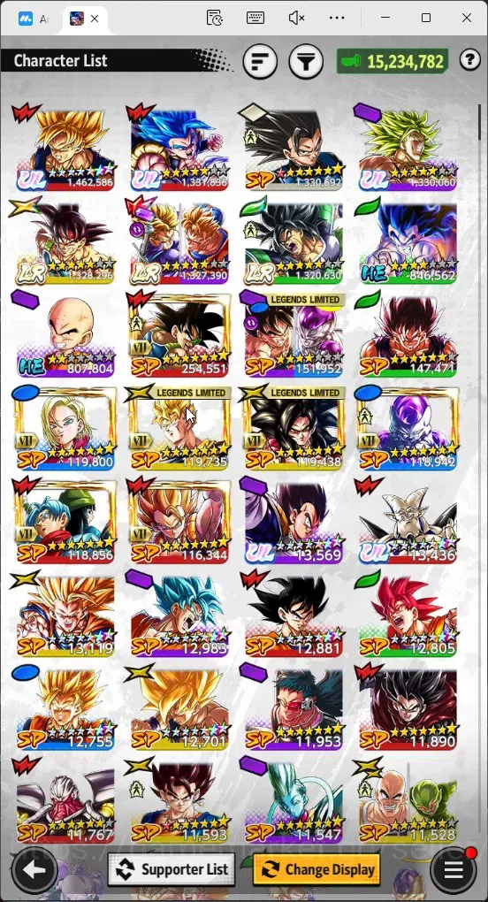 Dragon Ball Legends Accounts Global | Lvl 154|15.2M Total Power|9.2K CC|3 LR|5  image 17