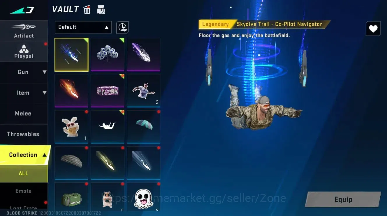 Blood Strike Accounts Collab Skin ASIA|1 ETERNAL: QBZ95 Whisper (Kill Broadcast)|1 ULTRA STRIKER|1 ENZO|6 10