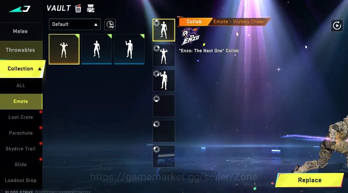 Blood Strike Accounts Collab Skin ASIA|1 ETERNAL: QBZ95 Whisper (Kill Broadcast)|1 ULTRA STRIKER|1 ENZO|6 11