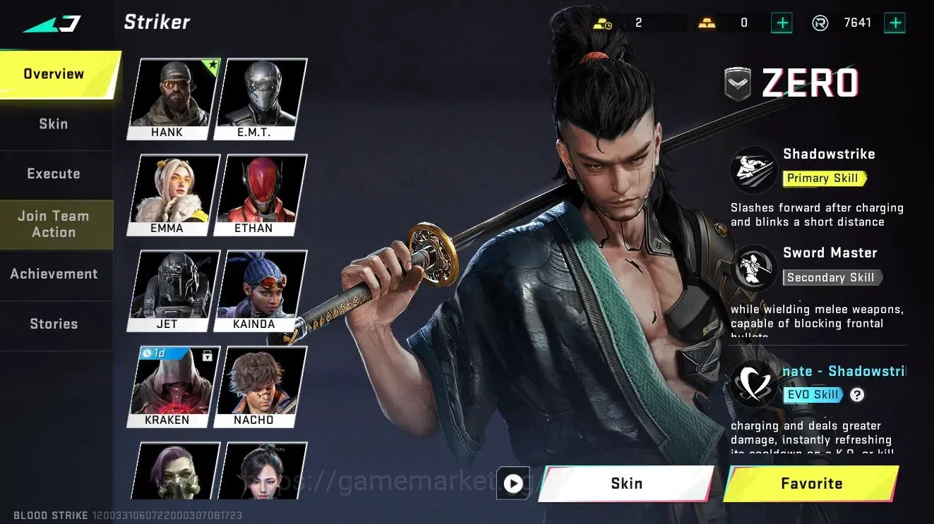 Blood Strike Accounts Collab Skin ASIA|1 ETERNAL: QBZ95 Whisper (Kill Broadcast)|1 ULTRA STRIKER|1 ENZO|6 14