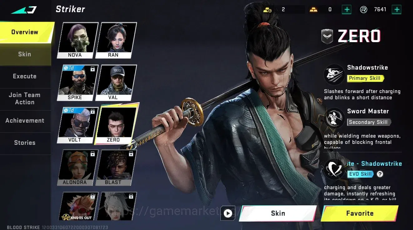 Blood Strike Accounts Collab Skin ASIA|1 ETERNAL: QBZ95 Whisper (Kill Broadcast)|1 ULTRA STRIKER|1 ENZO|6 15