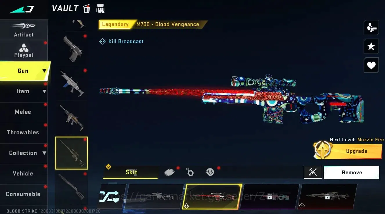 Blood Strike Accounts Collab Skin ASIA|1 ETERNAL: QBZ95 Whisper (Kill Broadcast)|1 ULTRA STRIKER|1 ENZO|6 5