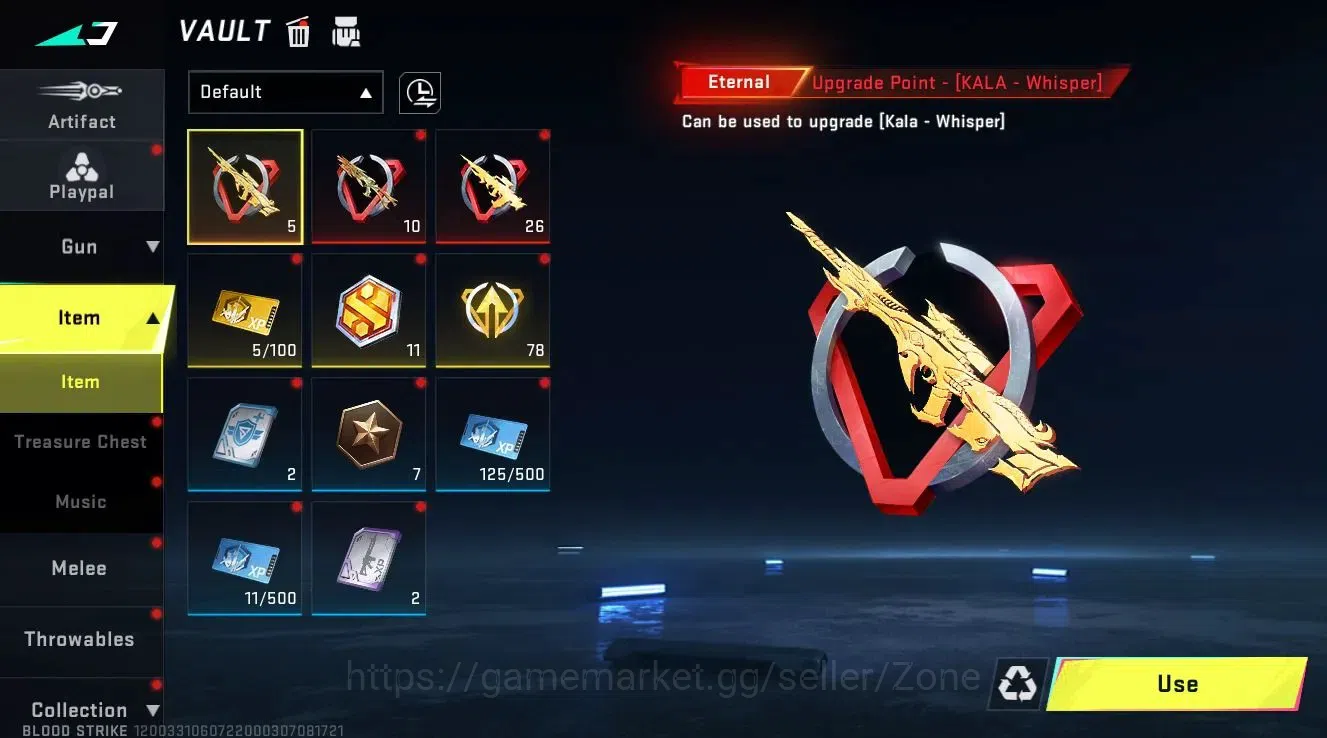 Blood Strike Accounts Collab Skin ASIA|1 ETERNAL: QBZ95 Whisper (Kill Broadcast)|1 ULTRA STRIKER|1 ENZO|6 8