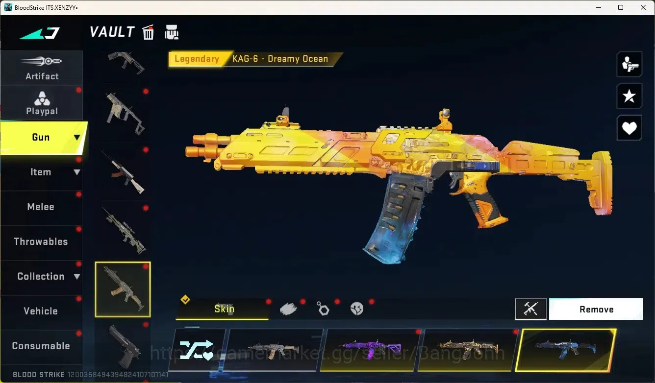 Blood Strike Accounts Collab Skin ASIA|Eternal Gun:DesertEagle|2 Collab Gun[TR]|1 Limited Gun|4 Ultra Gun|20 Legendary 7