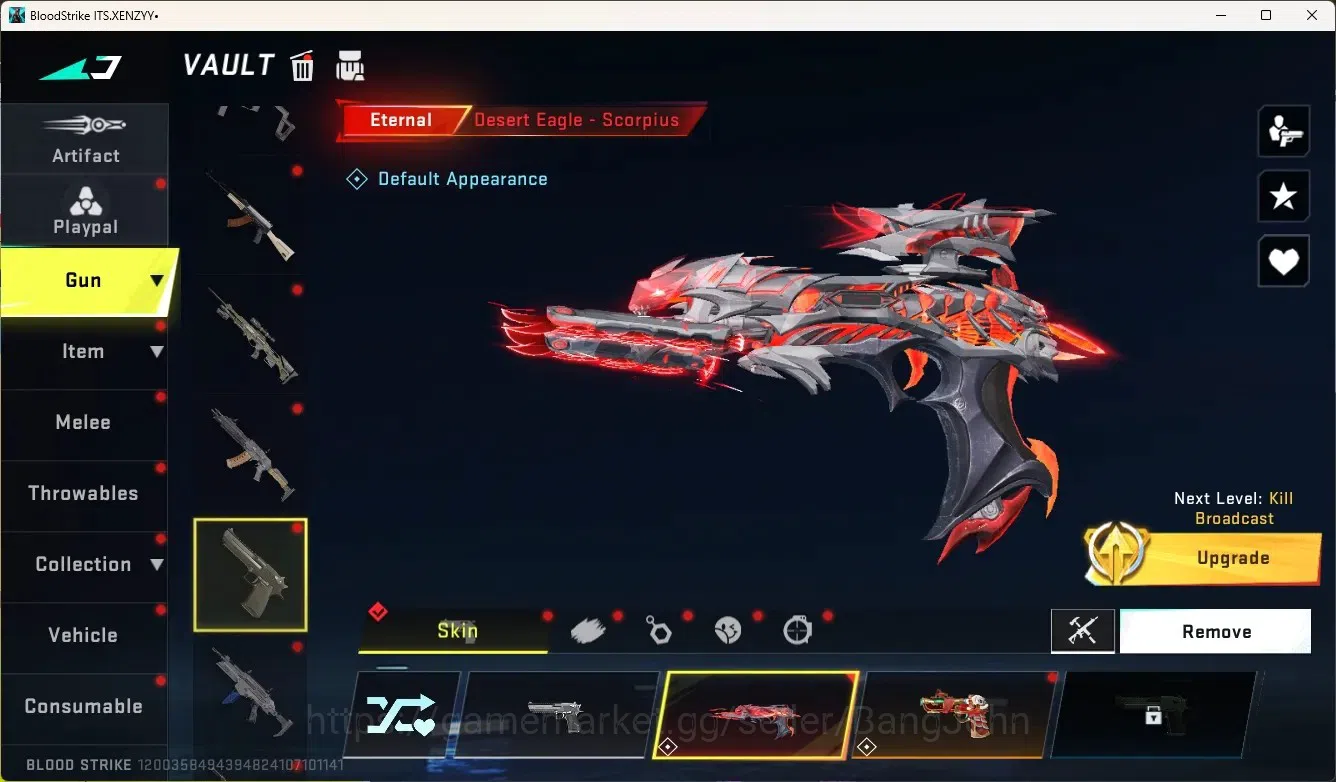 Blood Strike Accounts Collab Skin ASIA|Eternal Gun:DesertEagle|2 Collab Gun[TR]|1 Limited Gun|4 Ultra Gun|20 Legendary 8