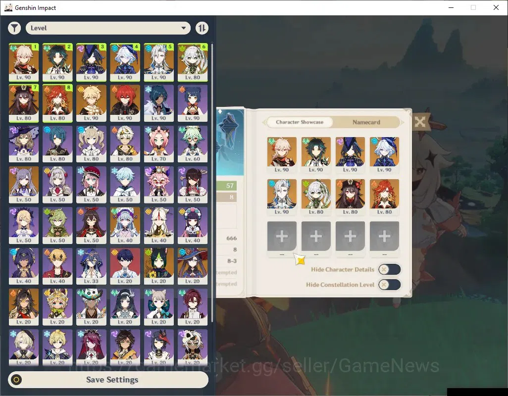 Genshin Impact Accounts ASIA|AR 57|Rate ON|8Limited+4(*5Weapon)|Kazuha+Sig image 2