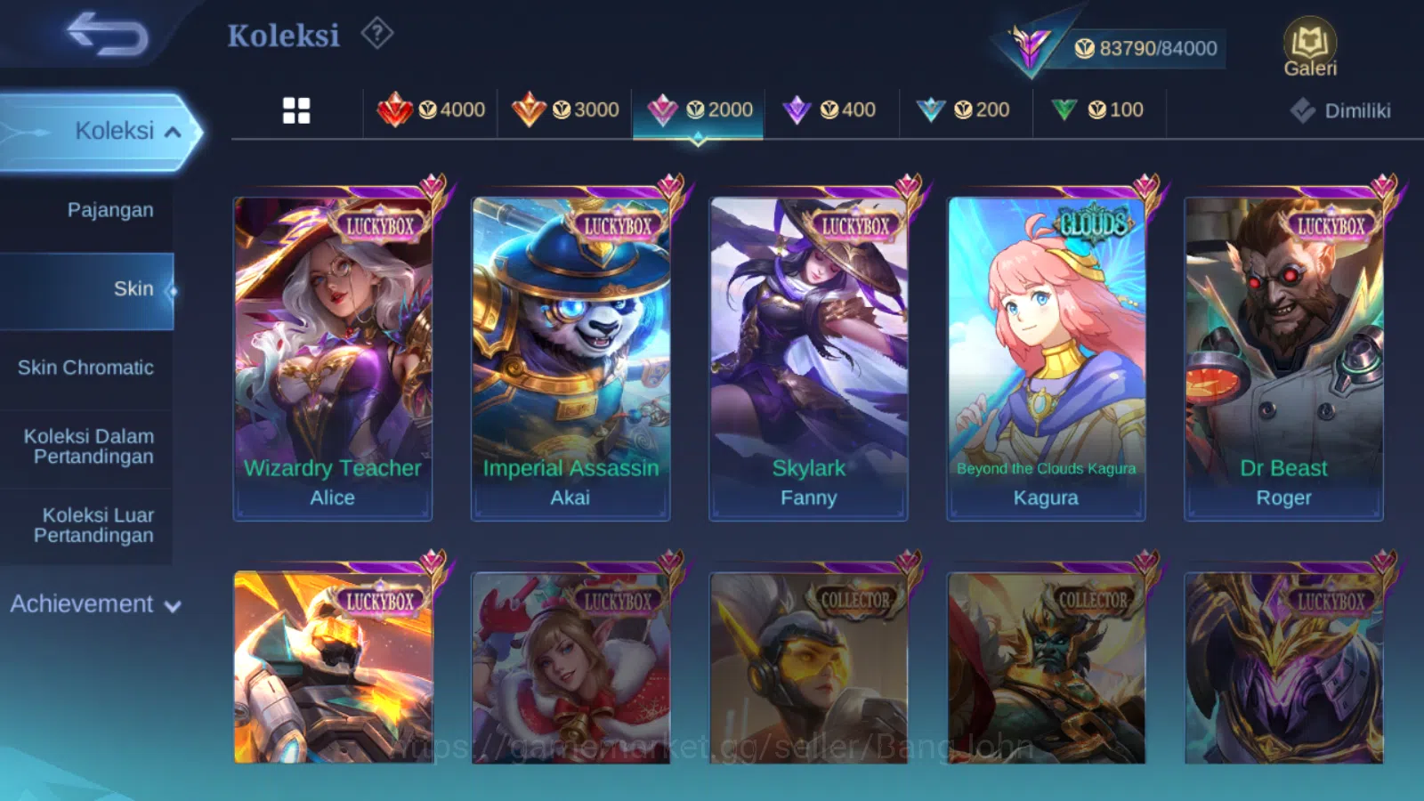 Mobile Legends: Bang Bang Accounts Hero 131 | skin 274 | legend alucard | aspirants f image 11