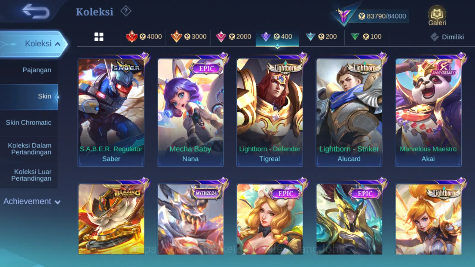Mobile Legends: Bang Bang Accounts Hero 131 | skin 274 | legend alucard | aspirants f image 12