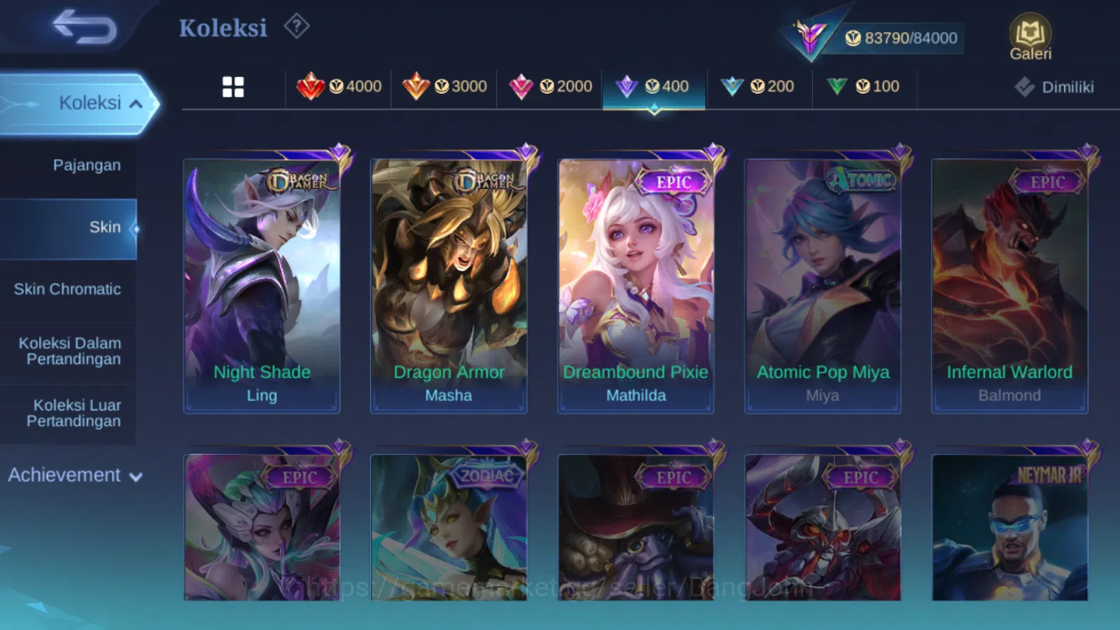 Mobile Legends: Bang Bang Accounts Hero 131 | skin 274 | legend alucard | aspirants f image 16