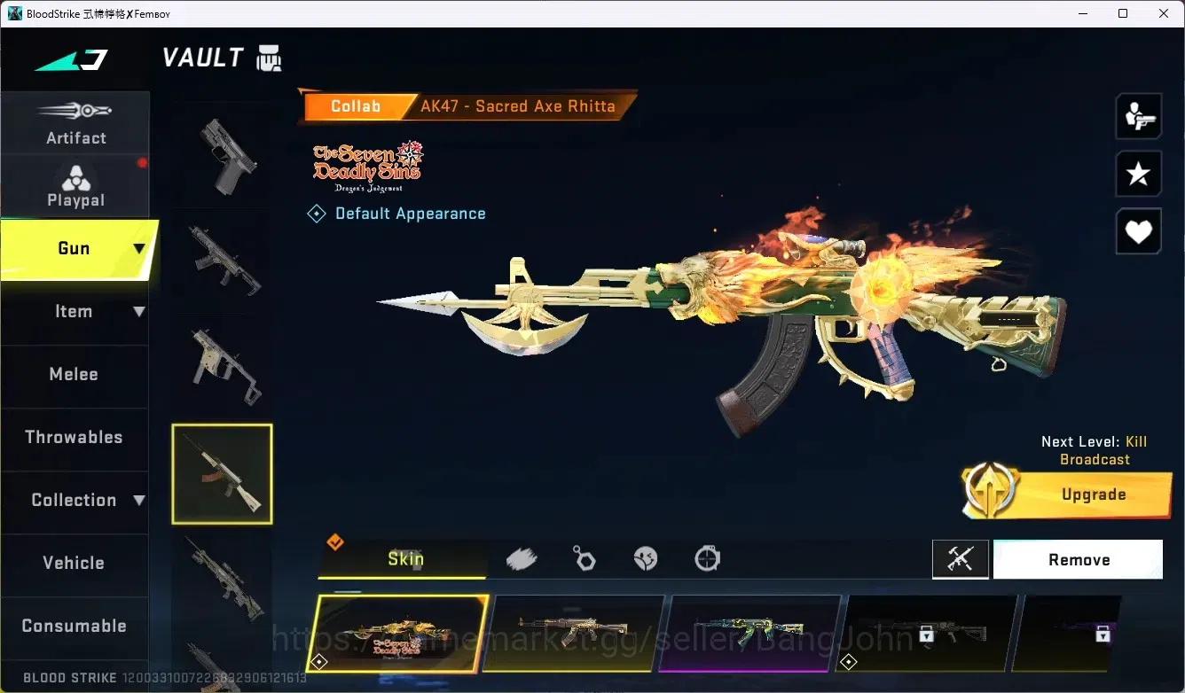 Blood Strike Accounts ASIA | 1 ETERNAL DESERT EAGLE-SCORPIUS | 5 COLLAB  image 3