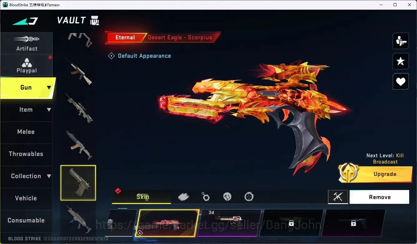 Blood Strike Accounts ASIA | 1 ETERNAL DESERT EAGLE-SCORPIUS | 5 COLLAB  image 5