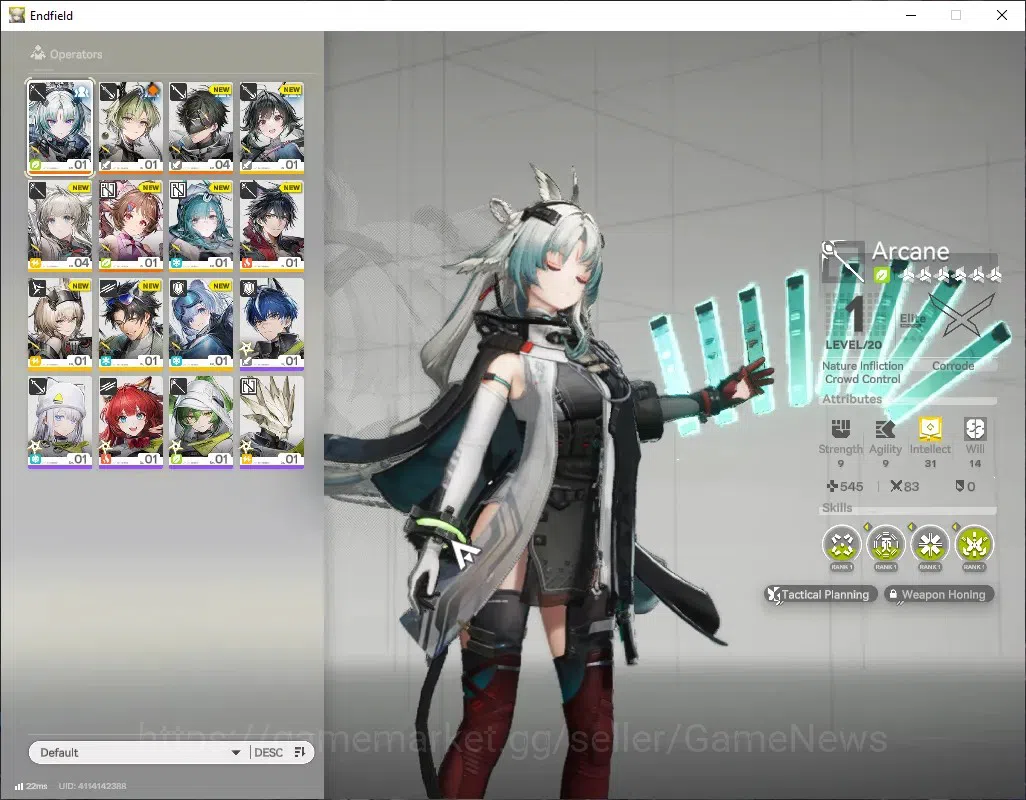 Arknights: Endfield Accounts Asia|Lvl 2|3 SSR 1 Limited + 1(*6 Weap)|(Arcane),Lifeng,Ardelia|Male MC|Log Gryphlink|Check 1