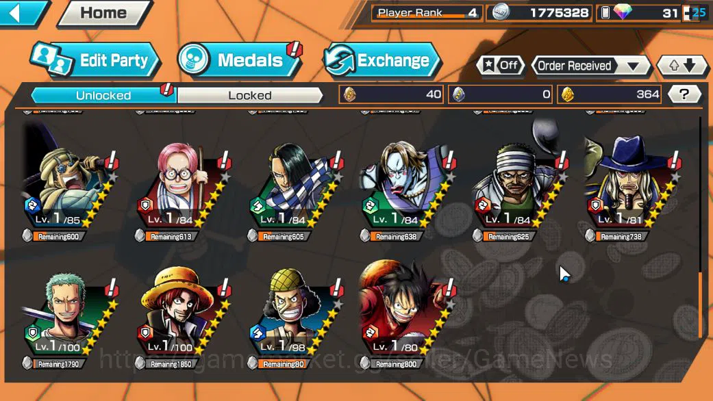 One Piece Bounty Rush Accounts Starter Global|6 EX|BP Kuzan,[Borsalino],KPO Roger,Gear5 Luffy,5Elder Saturn,4Emperors 7