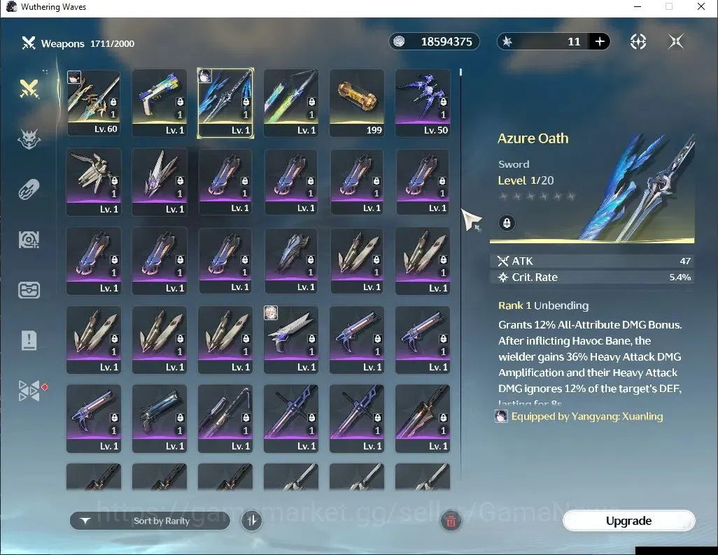 Wuthering Waves Accounts Mid-Game SEA |UL 49|3 Limited|Yangyang:Xuanling RC 6 + Signature, Lynae, Rebecca|DB Lvl 30|MC 5